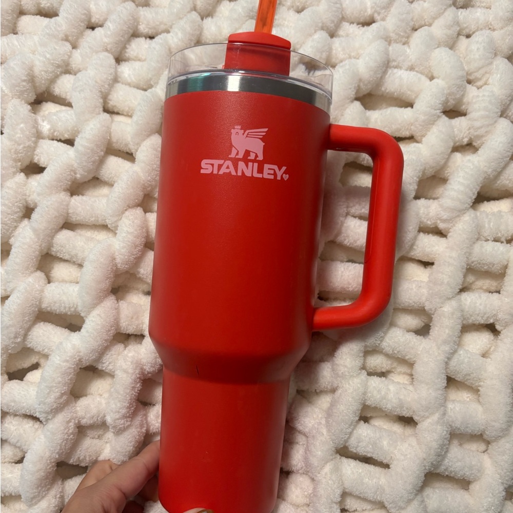 Stanley Bold Red Travel Mug with Handle